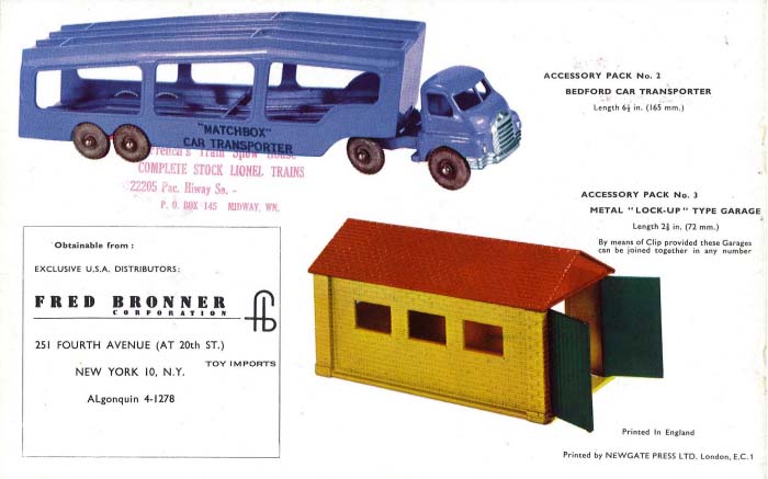Matchbox Catalogs 1959