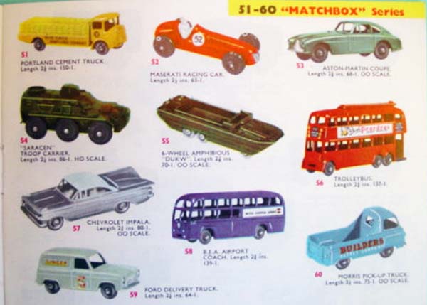 Matchbox Catalogs 1962